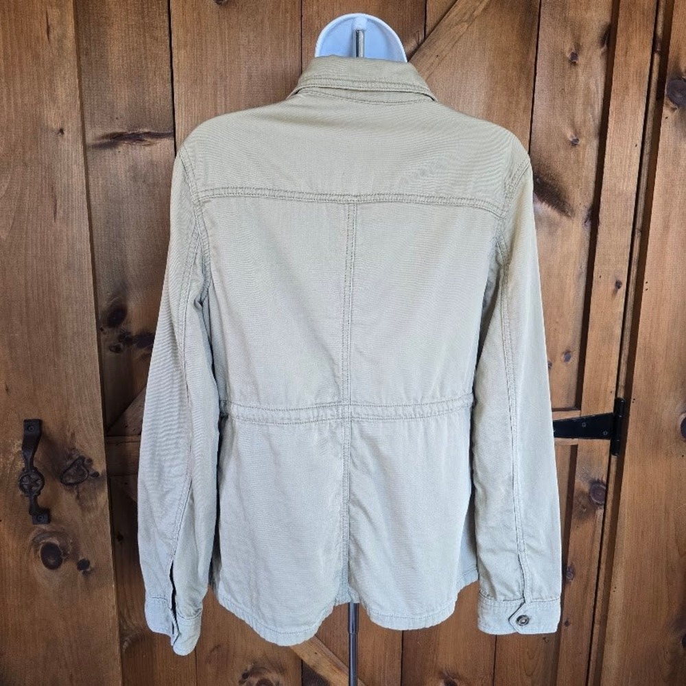 Mossimo Utility Field Jacket Womens Large Khaki Tan Safari‎ Gorpcore Military - Picture 3 of 14